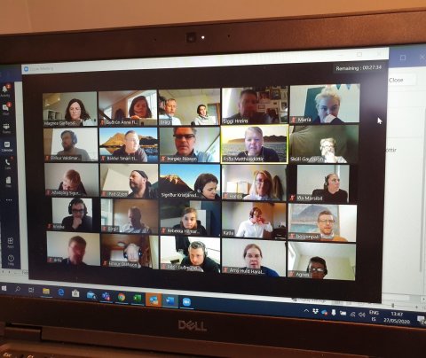 Mynd frá fjórðungsþingi Vestfirðinga 27. maí 2020