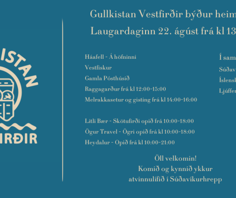 Gullkistan Vestfirðir býður heim í Súðavík