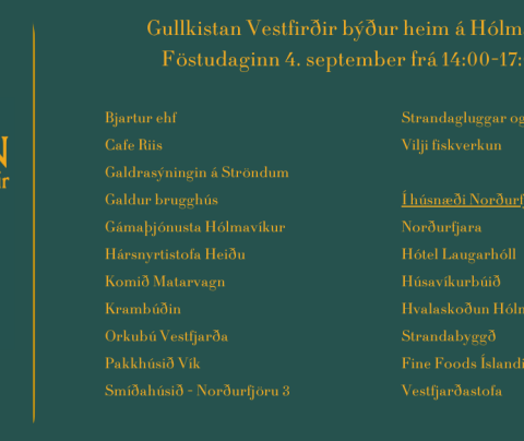 Gullkistan á Hólmavík 4. september