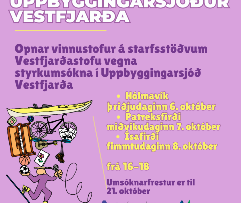 Opnar vinnustofur vegna Uppbyggingarsjóðs Vestfjarða