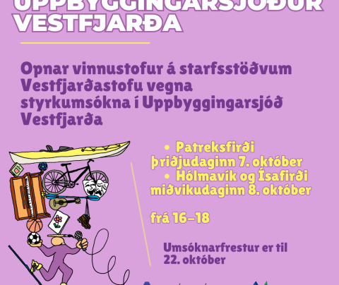 Uppbyggingarsjóður Vestfjarða - opnar vinnustofur