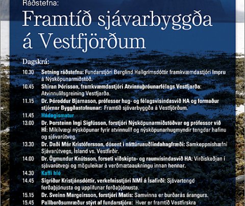 Ráðstefna um framtíð sjávarbyggða á Vestfjörðum