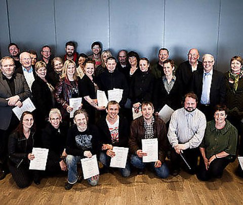 Styrkúthlutun í Edinborgarhúsinu á Ísafirði í vor - ljósm. Ágúst Atlason