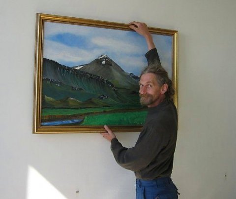 Undirbúningur Bryggjuhátíðar á Drangsnesi - ljósm. Jenný Jensdóttir