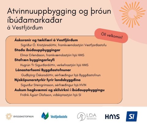Atvinnuuppbygging og þróun íbúðamarkaðar á Vestfjörðum