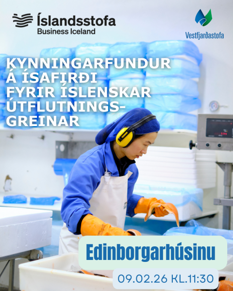 Íslandsstofa á Ísafirði: Kynningarfundur fyrir íslenskar útflutningsgreinar